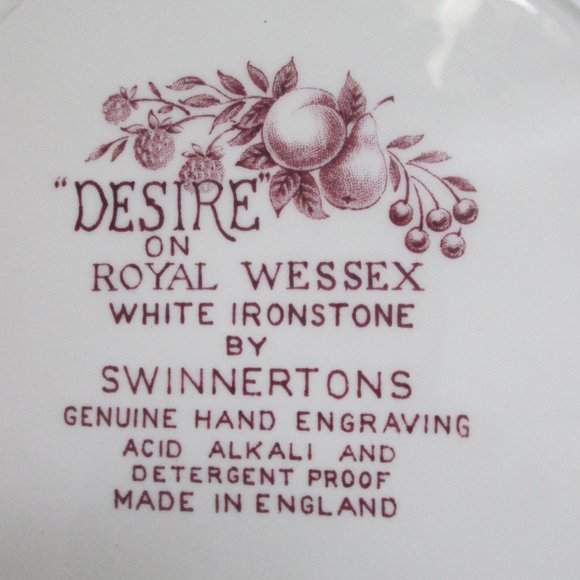 DESIRE ON ROYAL WESSEX White Ironstone by Swinnertons Decorative Plate - Picture 2 of 2